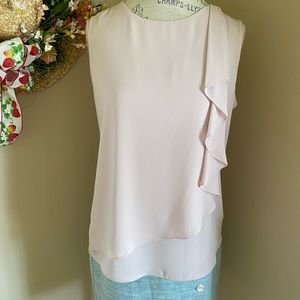 Ann Taylor - Pale Pink Sleeveless Shirt- Size S